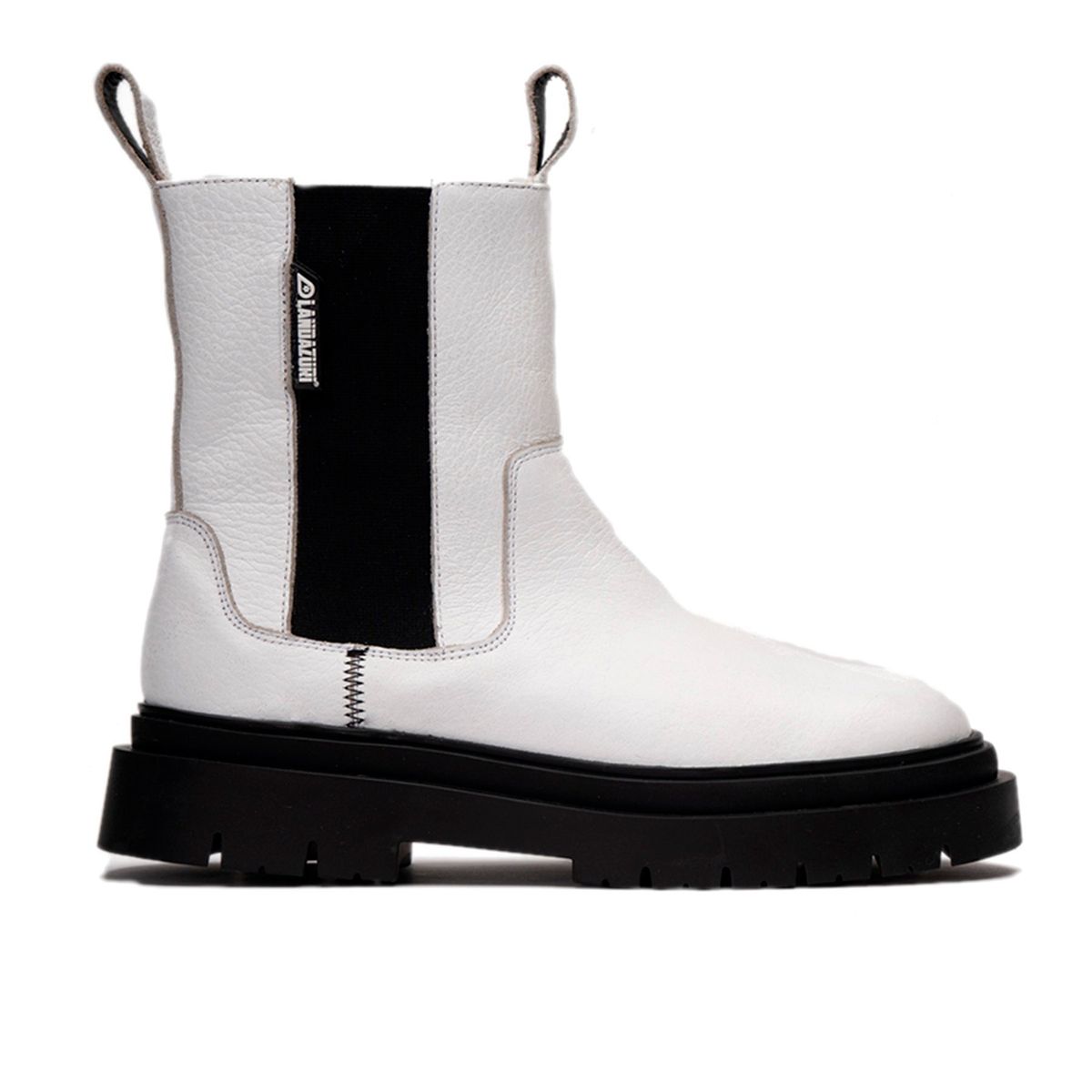 LANDAZURI - Botín Cuero Vesta Blanca Landazuri