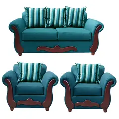 DKORA - Living Kenny sofa 3 cuerpos + 2 sillon 1 cuerpo Calipso