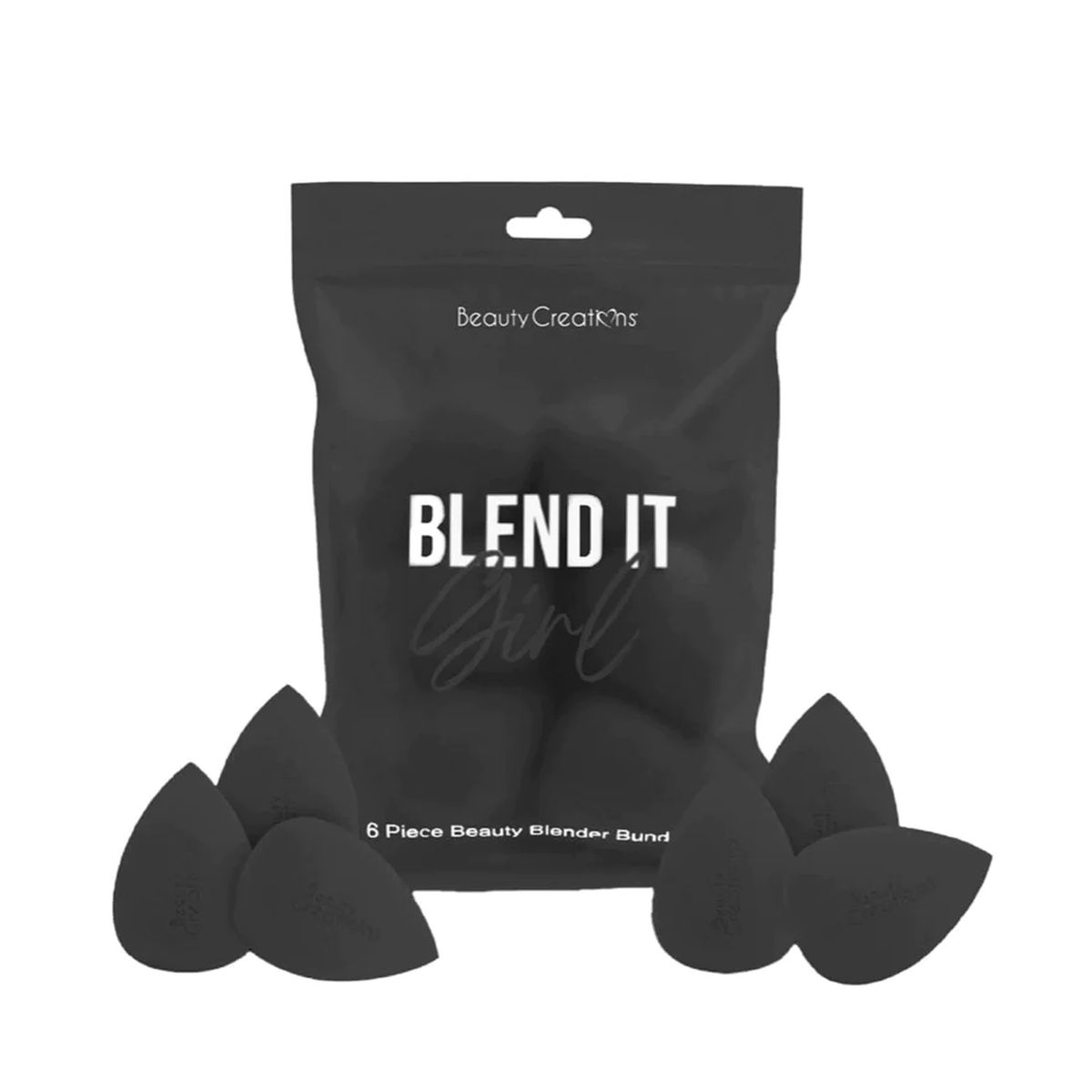 BEAUTY CREATIONS - Set Esponjas de Maquillaje Blend It Girl Negro Beauty Creations