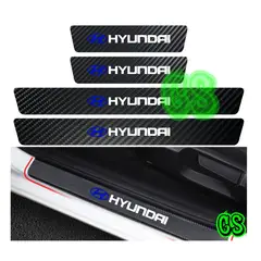 GRAVITY - Cubre Zocalo Adhesivo Fibra Carbono Protector Hyundai 4pcs