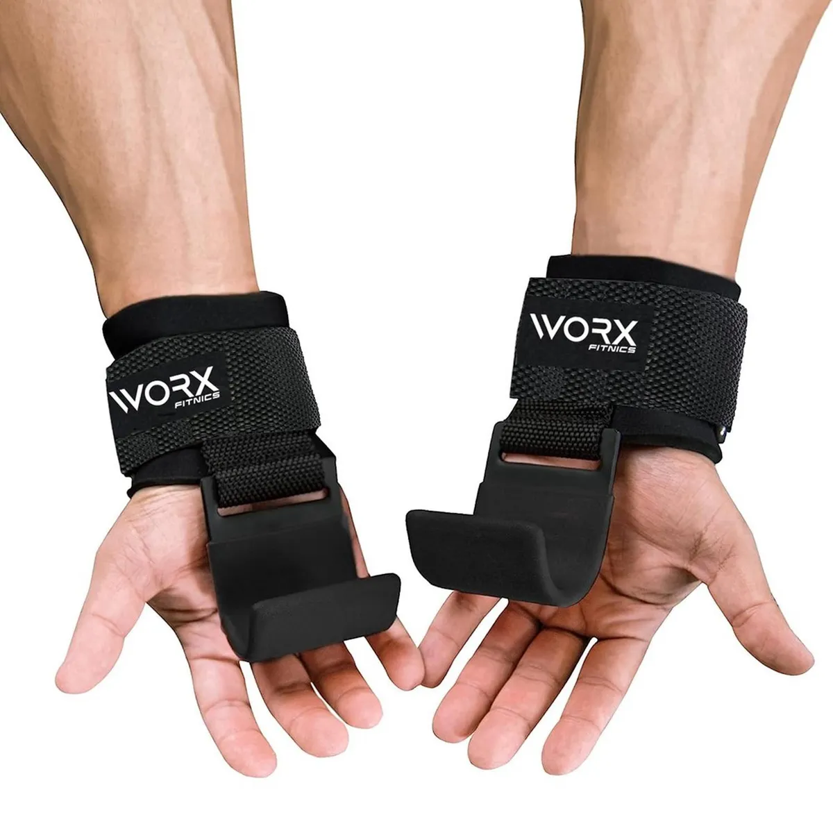 WORX - Muñequeras Gancho Levantamiento Pesas Worx Gym Gimnasio x2