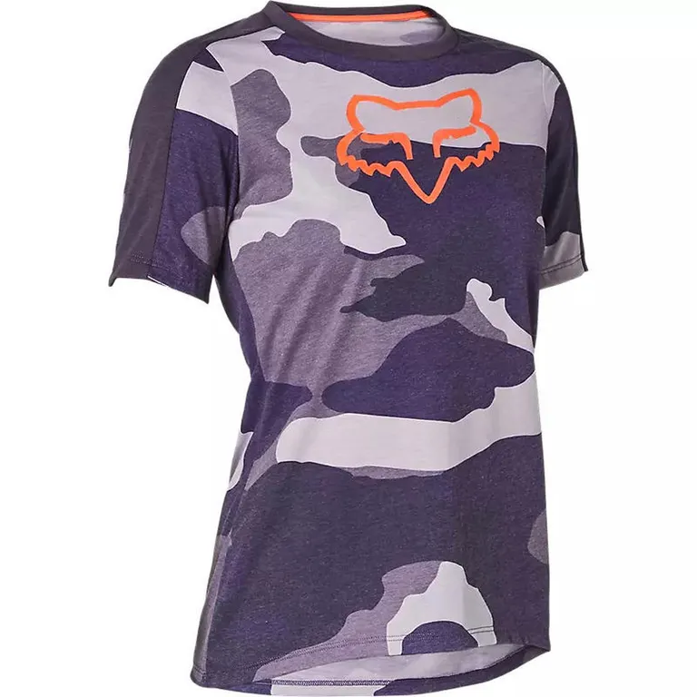 FOX Polera Bicicleta Mujer Drirelease Camo Morado