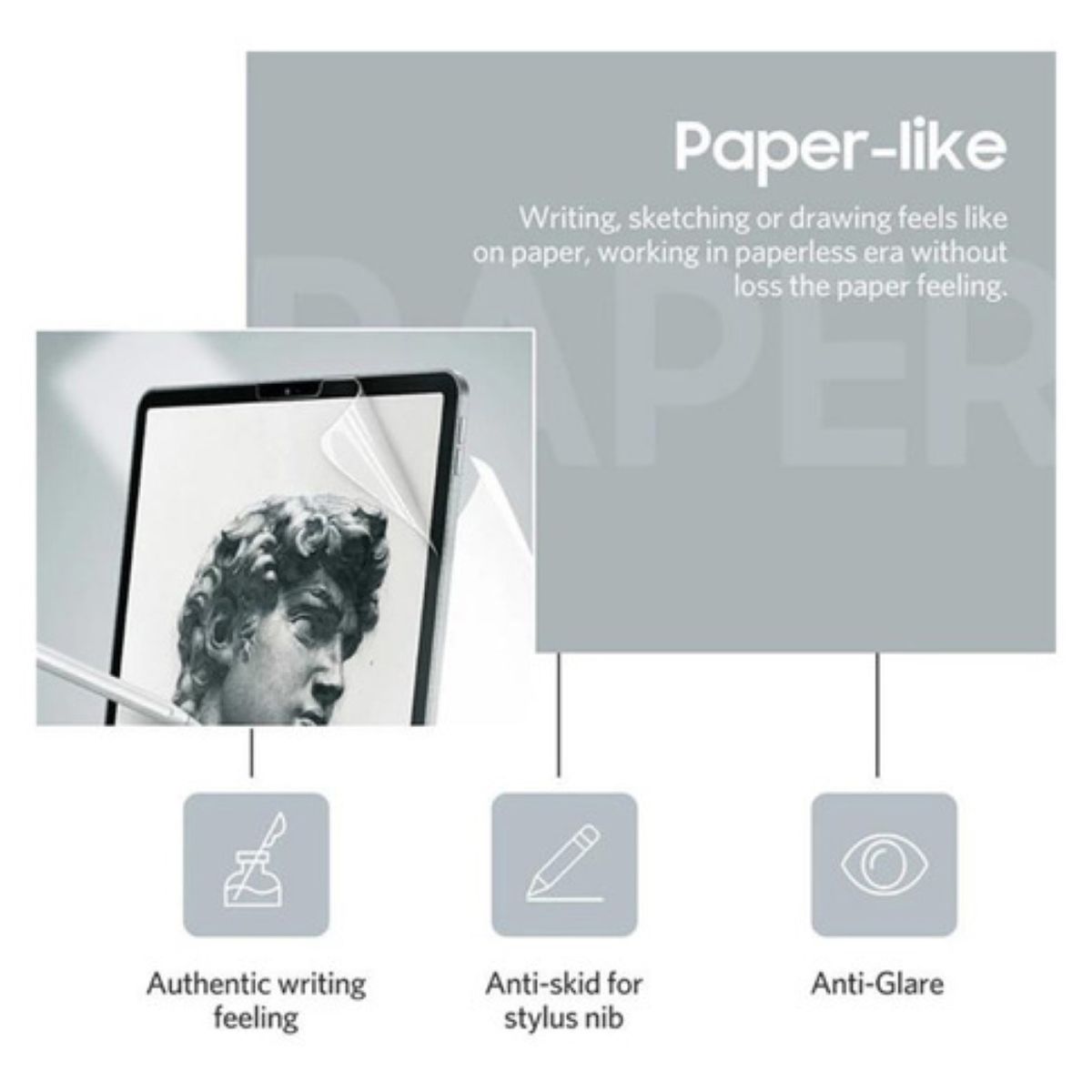 GENERICO - Lámina Mica Paperlike Sensación De Papel Para Samsung Tab S7 Fe 12.4