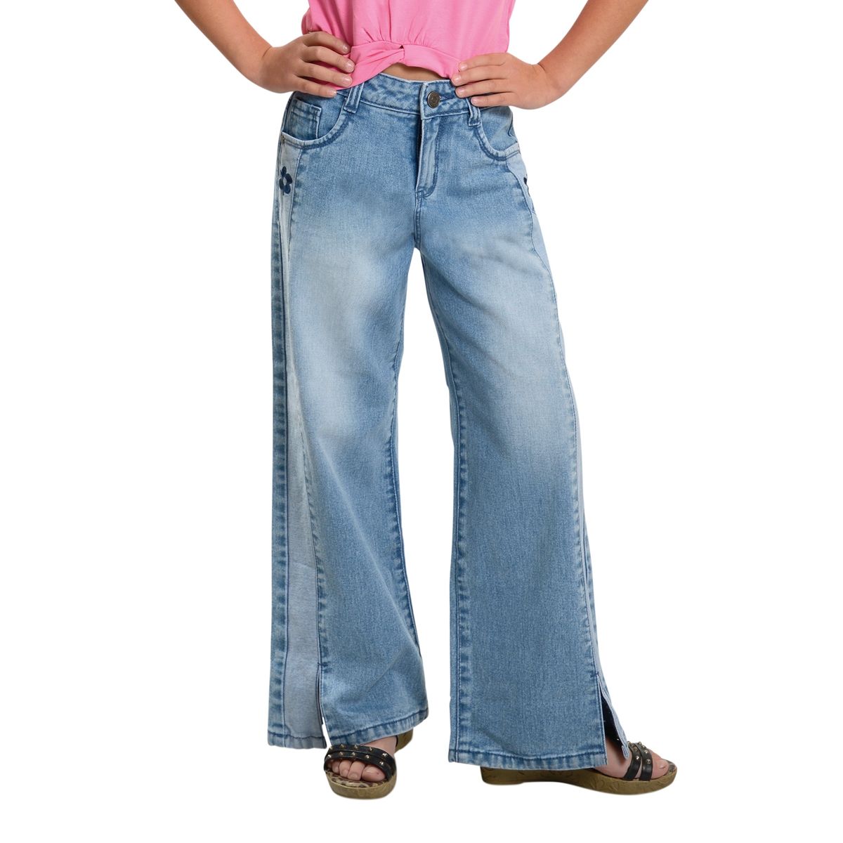 EXCEPTION - Jeans Mezclilla Palazzo Niña Exception