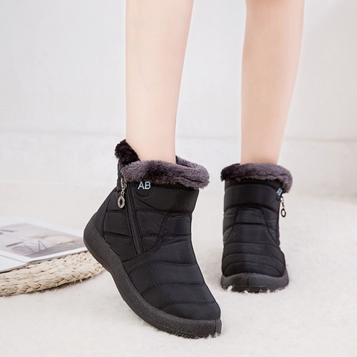 GENERICO - Botas De Nieve De Las Mujeres Invierno Impermeable Calzado Z