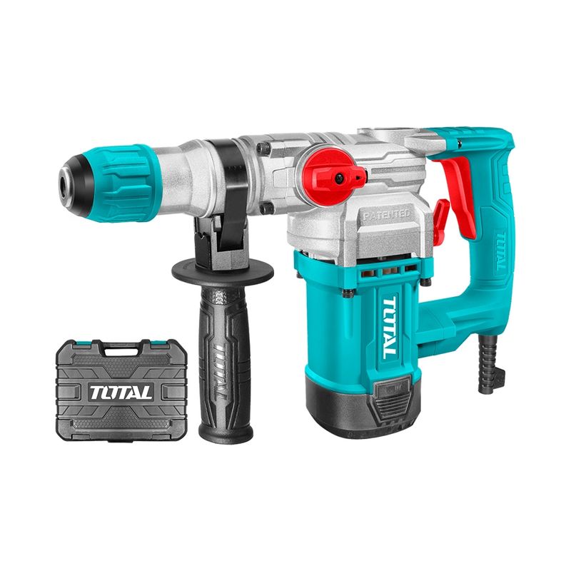 TOTAL TOOLS - Rotomartillo SDS Plus 1050w + 3 Brocas + 2 Cinceles + Maleta TOTAL