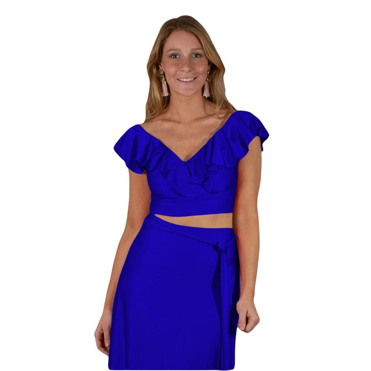 MARIA PASKARO - Peto Marken Azulino Lycra Dupont Vuelo Maria Paskaro - Azul