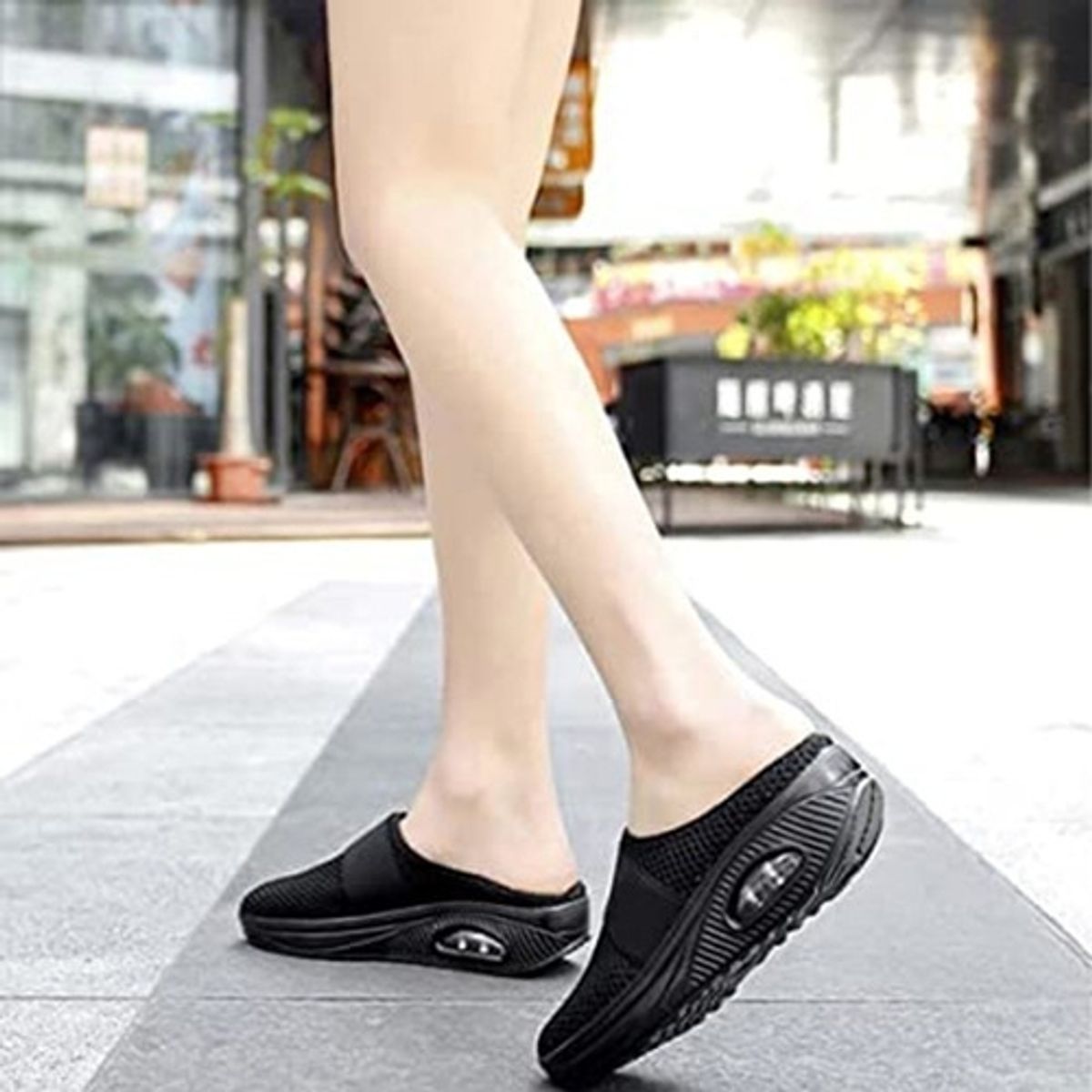 XHCY - Zapatos Para Caminar Sin Cordones Para Mujer Con Cojín De Ai