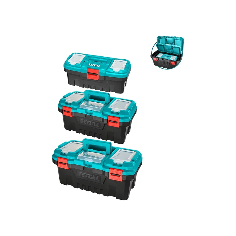 TOTAL TOOLS - Set 3 Organizador Caja de Herramientas 14 17 y 20 Pulg TOTAL