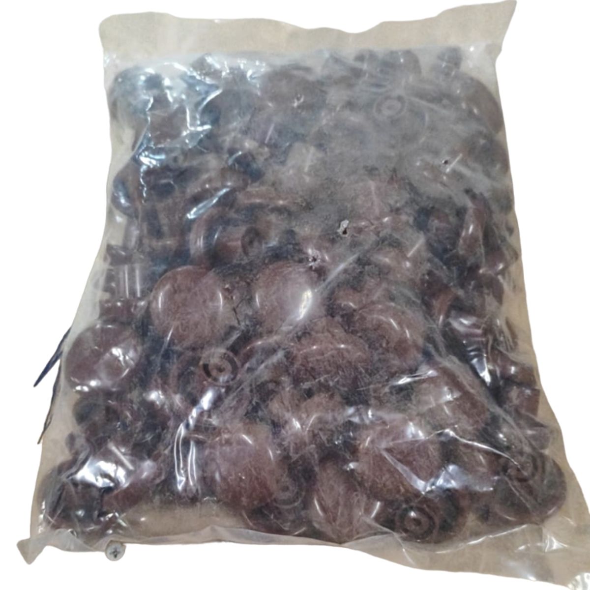 GENERICO - Perilla Circular Café Plástica Bolsa 100 Unidades