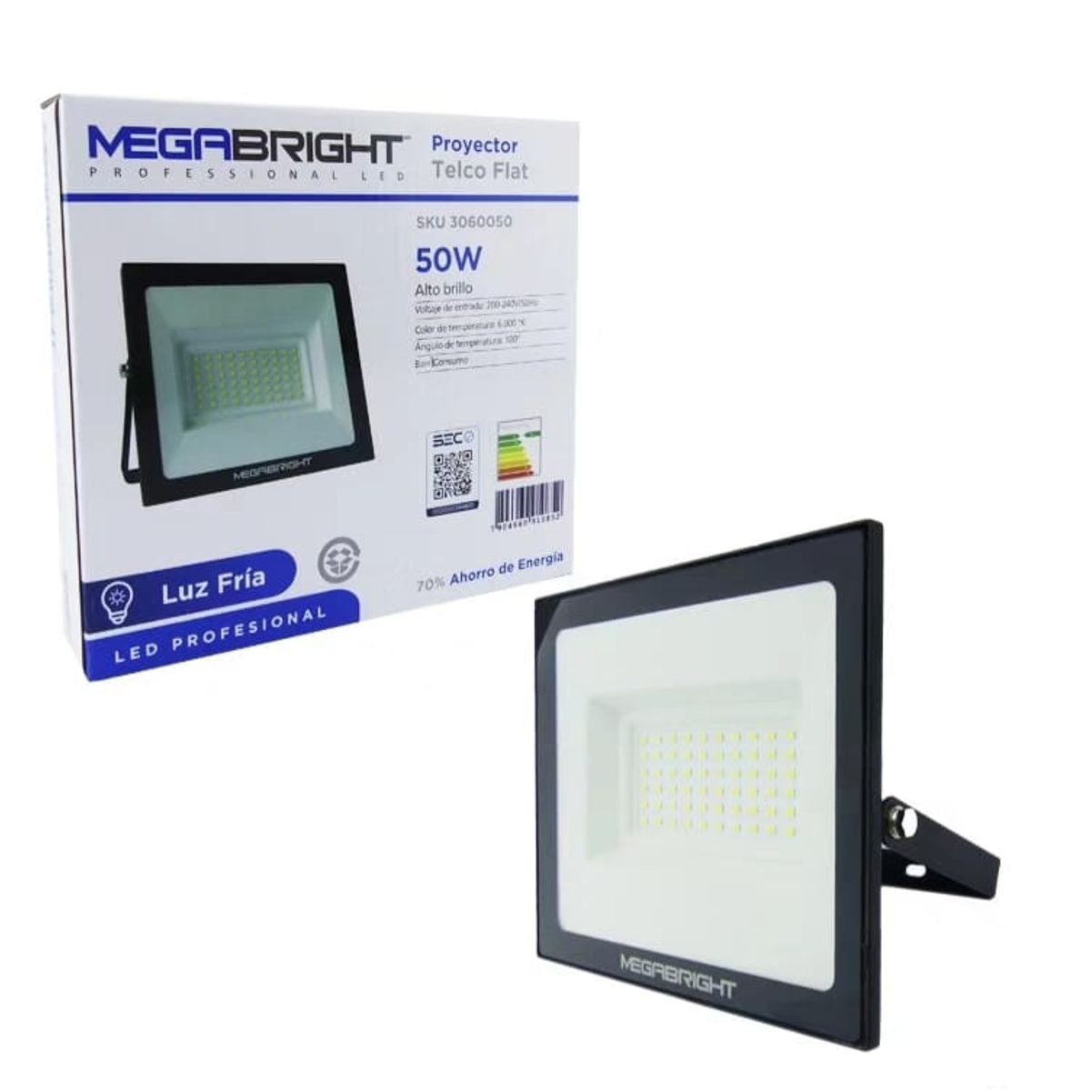 MEGABRIGHT - Foco Led Halógeno 50watt Marca Megabright  Luz Fría