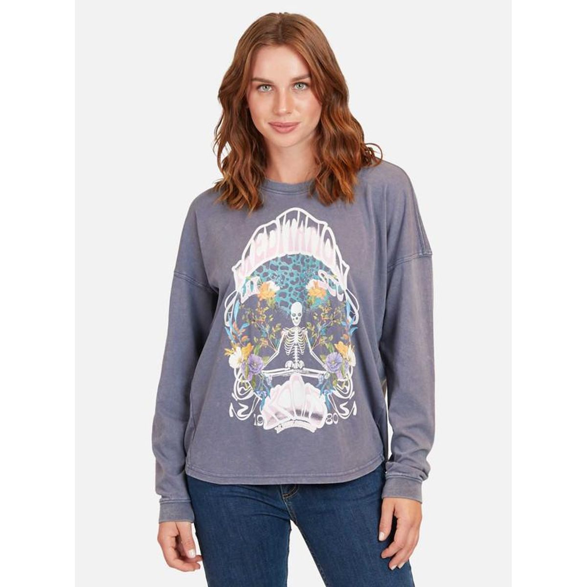 MAUI AND SONS - Polera Meditation Skull Mujer Azul 