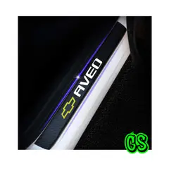 GRAVITY - Cubre Zocalo Adhesivo Fibra Carbono Protector Aveo 4Pcs