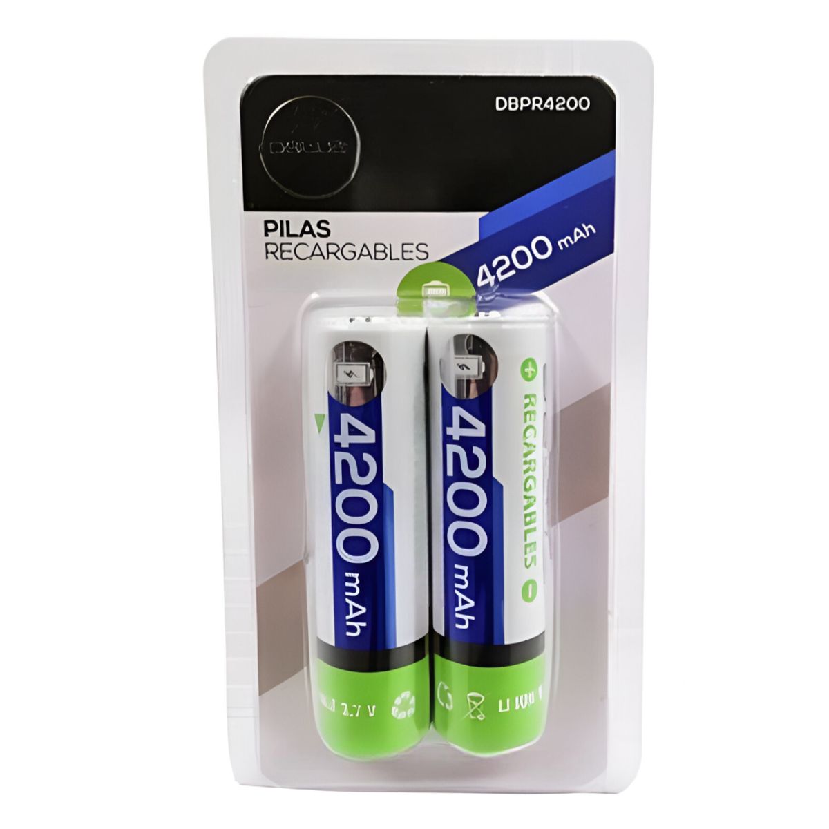 DBLUE - Pack de Pilas Recargables 18650 de Litio 4200MAH High Power