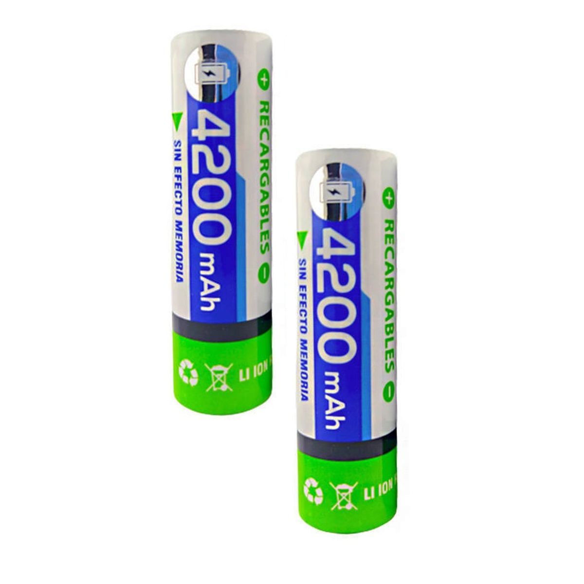 DBLUE - Pack de Pilas Recargables 18650 de Litio 4200MAH High Power