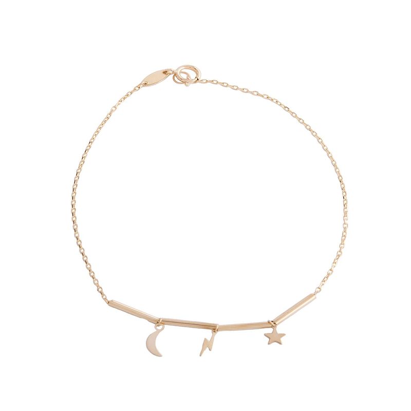 JB JOYAS BARON - Pulsera de Oro 18kt Estrella Luna