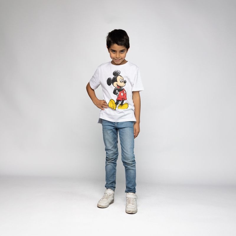 DISNEY - Polera Niño Mickey Clasico Blanco Disney