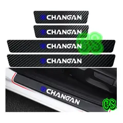 GRAVITY - Cubre Zocalo Adhesivo Fibra Carbono Protector Changan 4Pcs