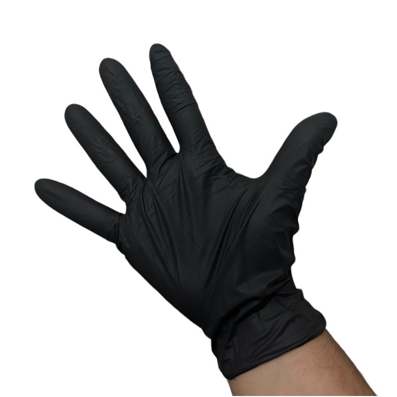 GENERICO - Guantes Desechables De Nitrilo Sin Polvo 100u - NEGRO - M