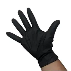 GENERICO - Guantes Desechables De Nitrilo Sin Polvo 100u - NEGRO - M