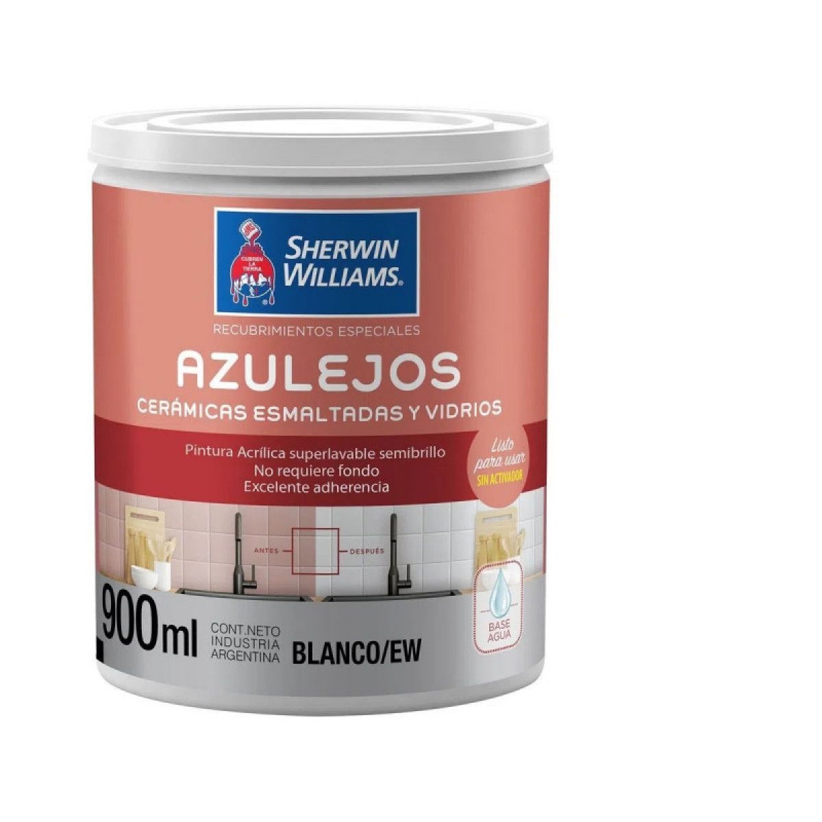 SHERWIN WILLIAMS - ESMALTE PARA AZULEJO 1/4GL BLANCO SHERWIN WILLIAMS