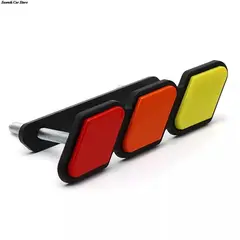 GENERICO - Emblema Insignia de rejilla tricolor de acrílico apernado