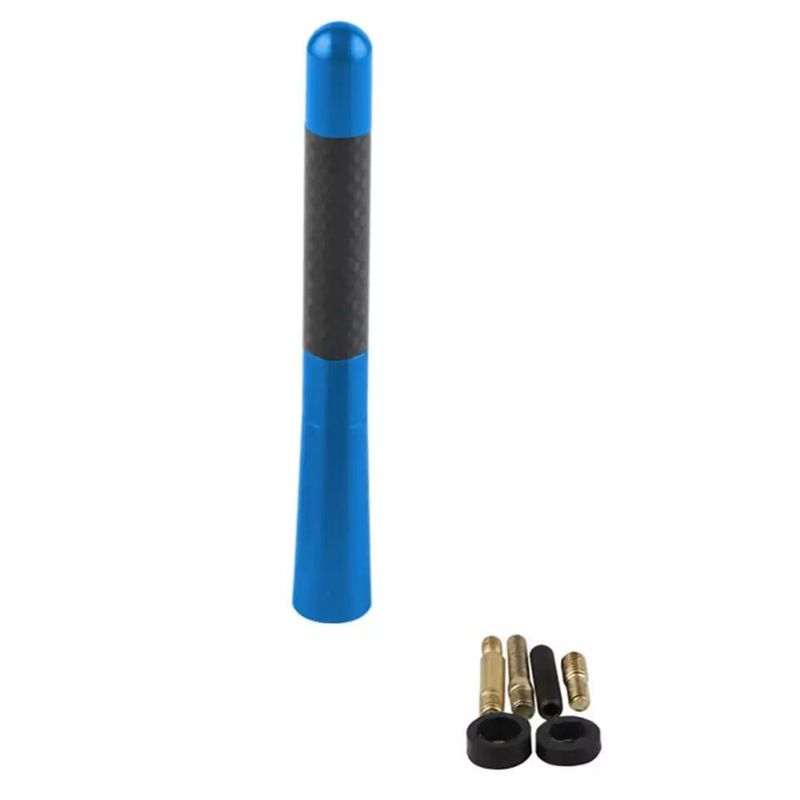 GENERICO - Antena radio para autos 12cm largo diseño color carbono