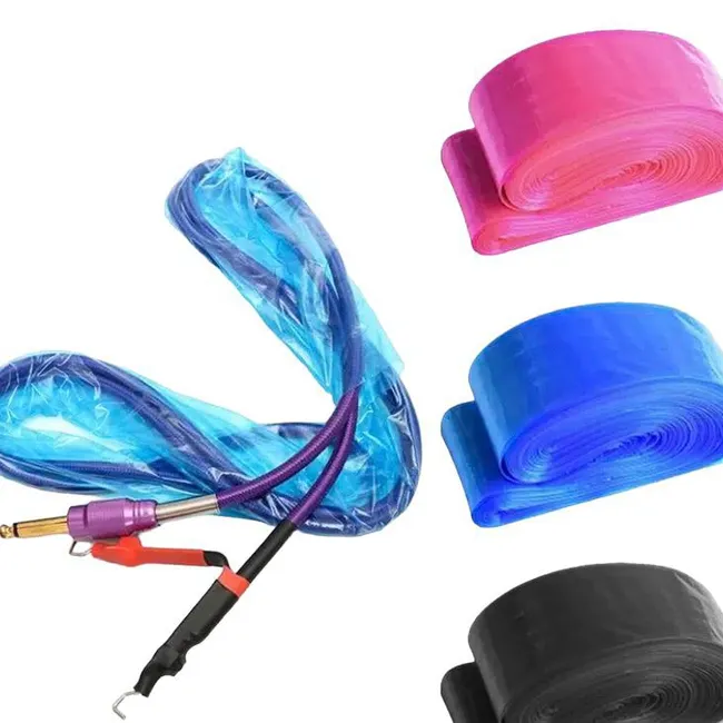 GENERICO - Pack De 25 Fundas Cable para maquina de Tattoo - ROSA.