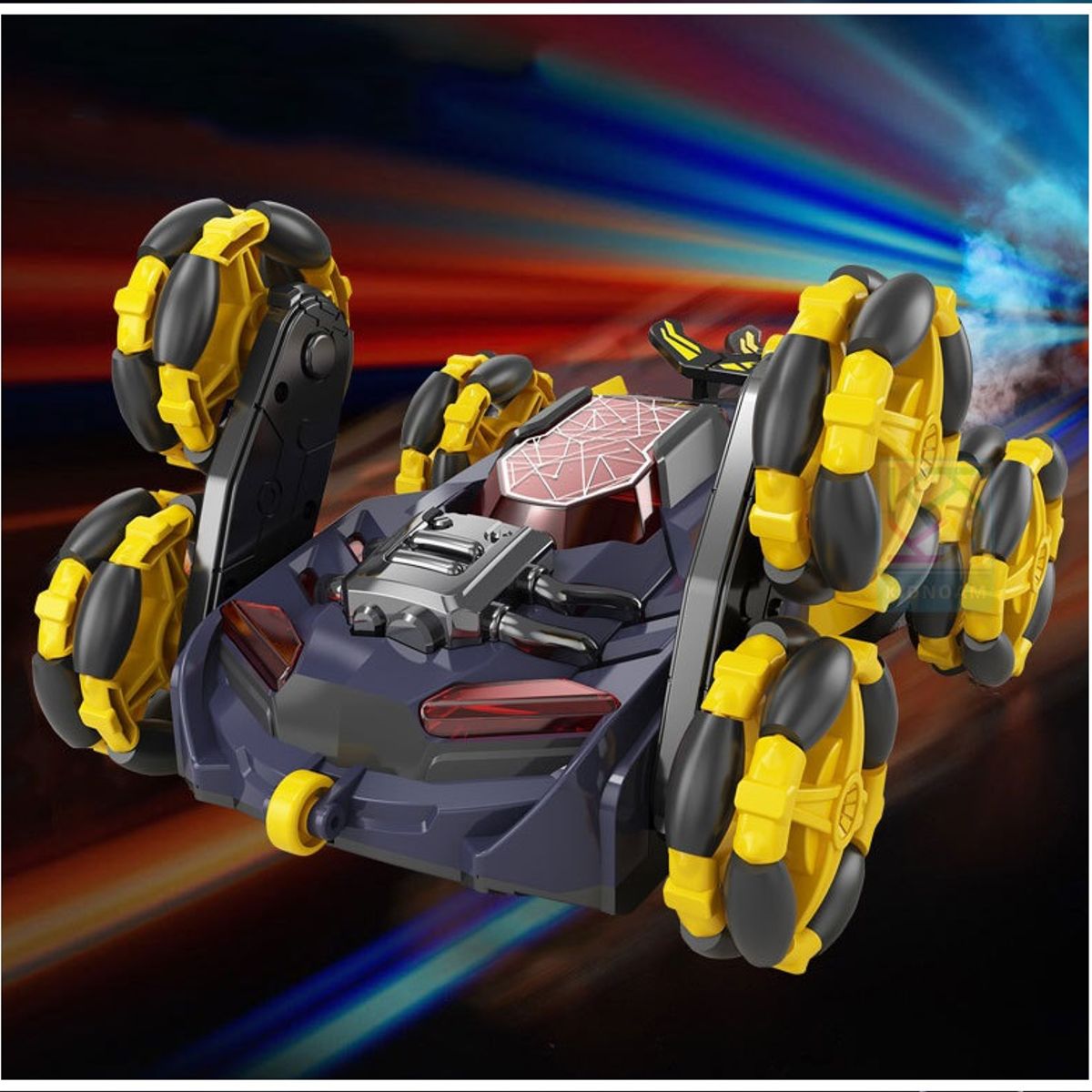 GENERICO - Auto control Remoto Acrobtico 6 Ruedas Giros 360 Luz Led.