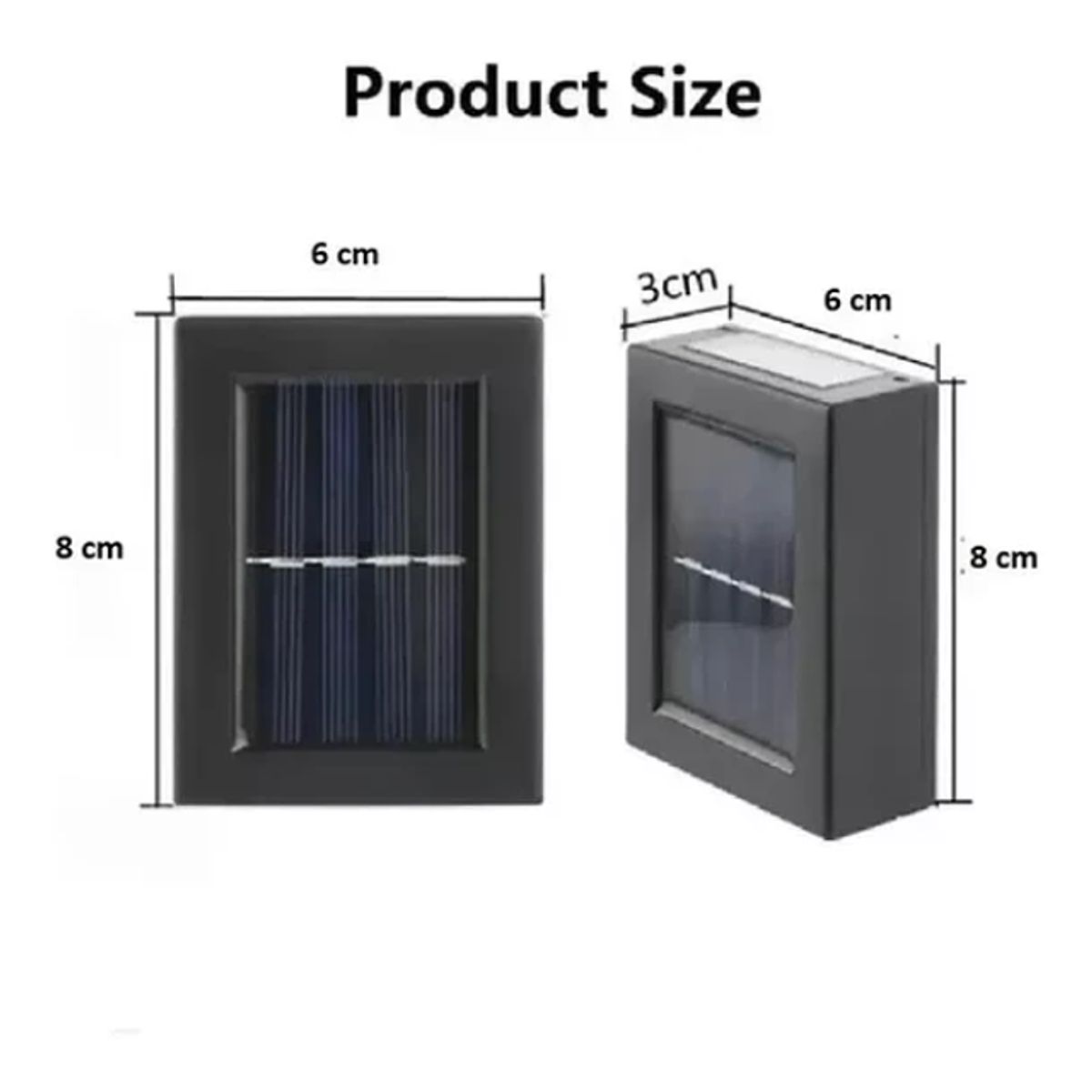 GENERICO - Pack 2 Lampara Solar de Pared Jardín Exterior Impermeable