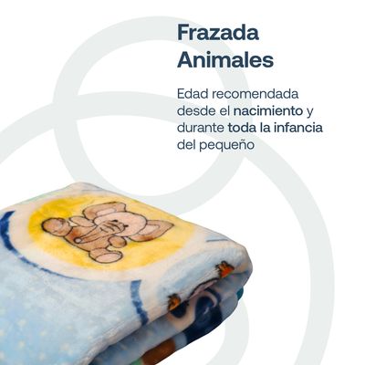 Imagen 2 del producto Frazada Animales Celeste