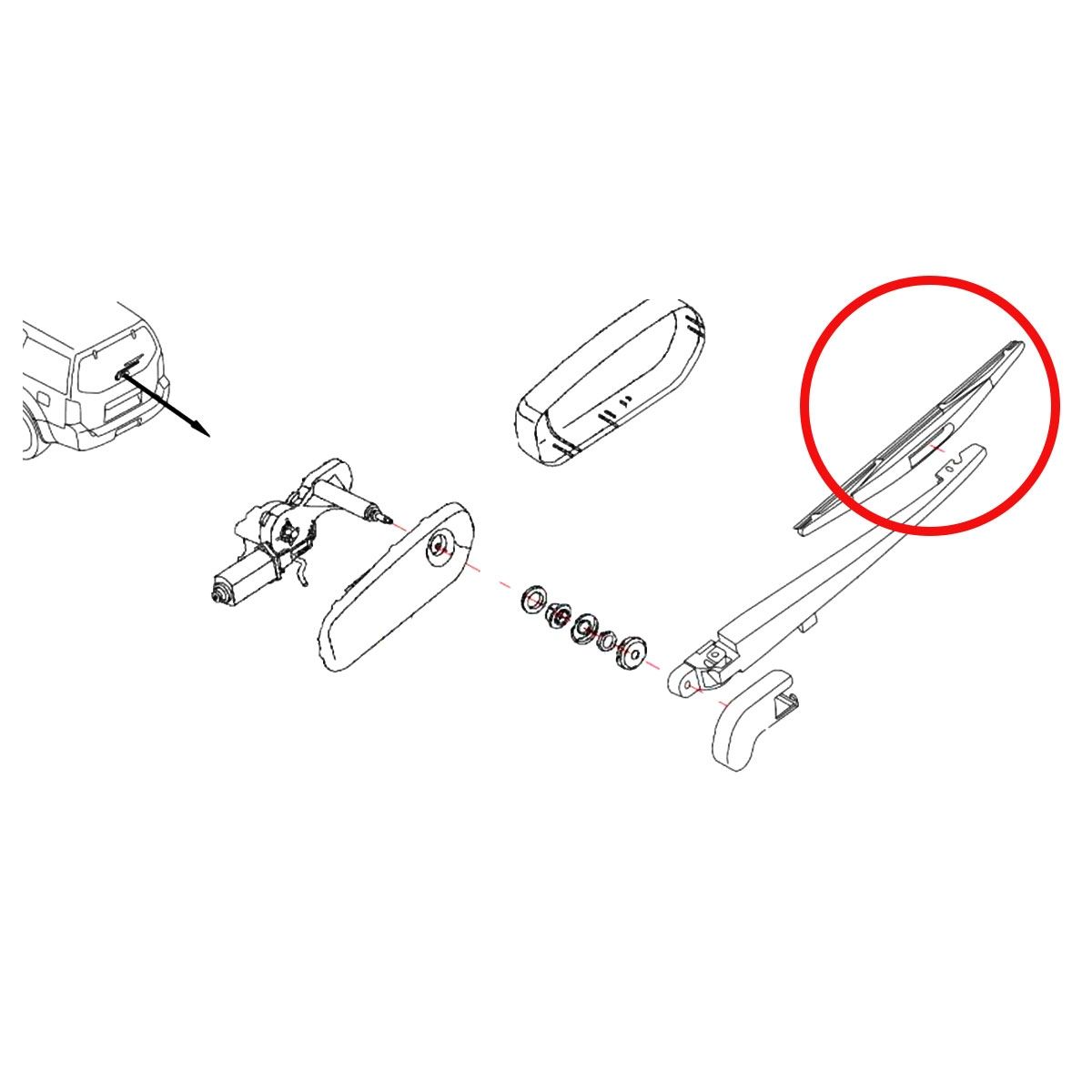 NISSAN - Plumilla Trasera Nissan Pathfinder R51 Original