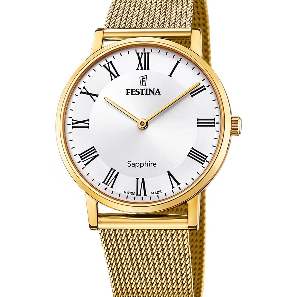 FESTINA SWISS - Reloj F20022/4 Festina Swiss Plateado Hombre Swiss Made