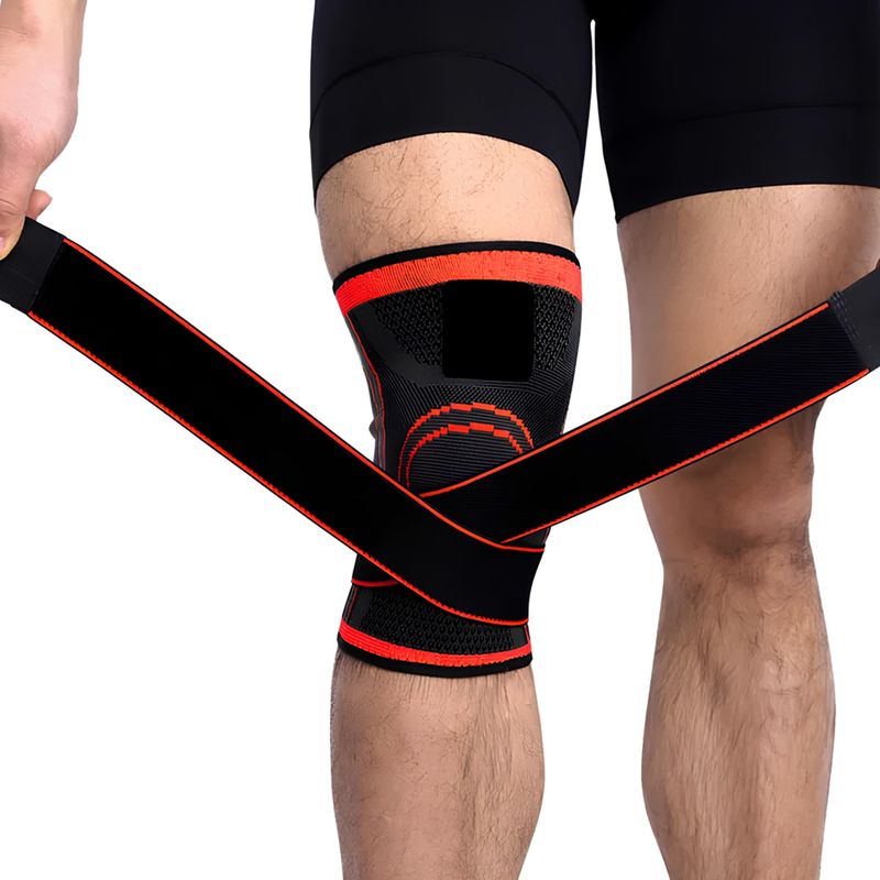 WORX - Rodillera Deport Compresion Set X2 Ortopedica Gym - Rojo - L