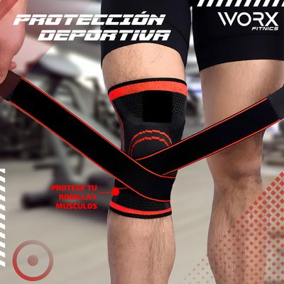 Imagen 2 del producto Rodillera Deport Compresion Set X2 Ortopedica Gym - Rojo - XL