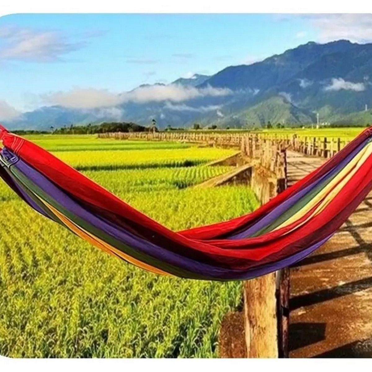 GENERICO - Pack 2 Hamacas Camping Jardin 150x200cm