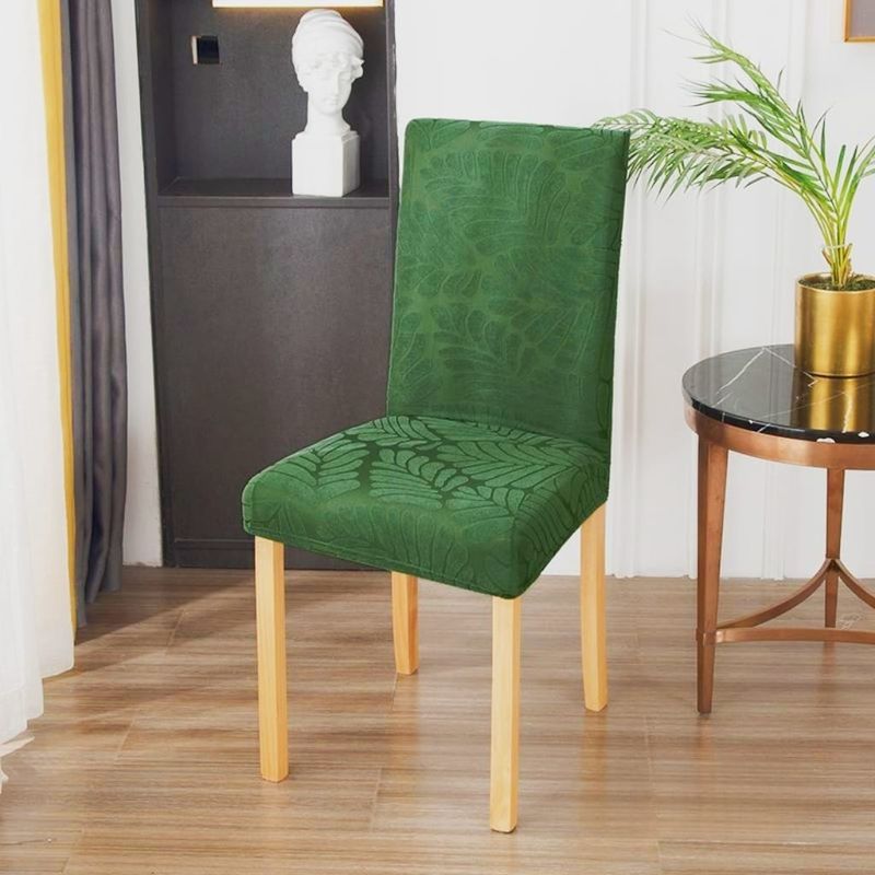 GENERICO - Pack de 06 Fundas para Silla Poliéster Elástico Texturizada Verde