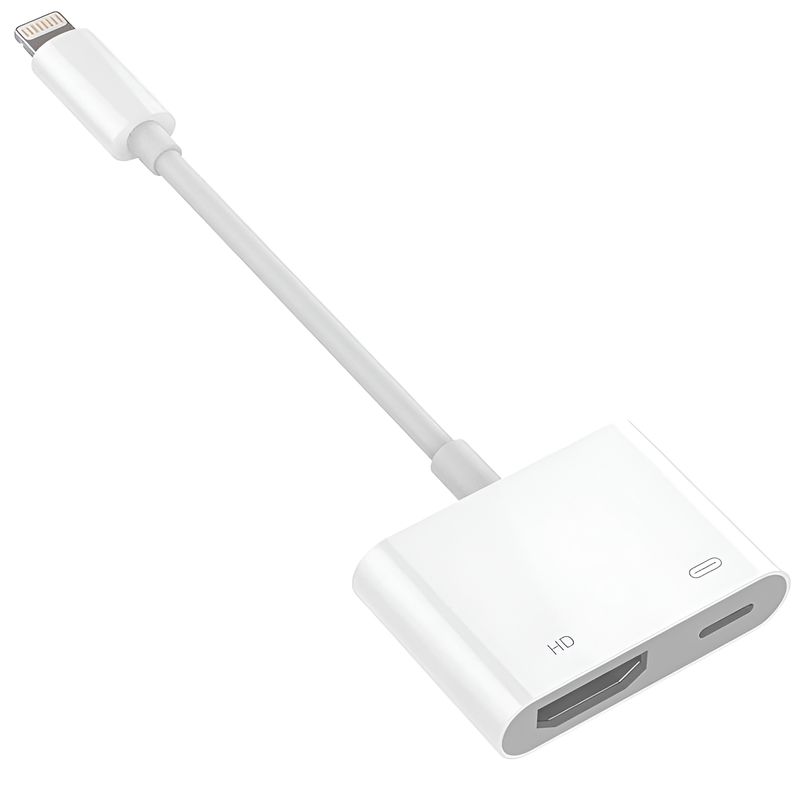 TECNOLAB - Adaptador Lightning A HDMI para iPhone / iOS/ iPad TL-113 - Blanco