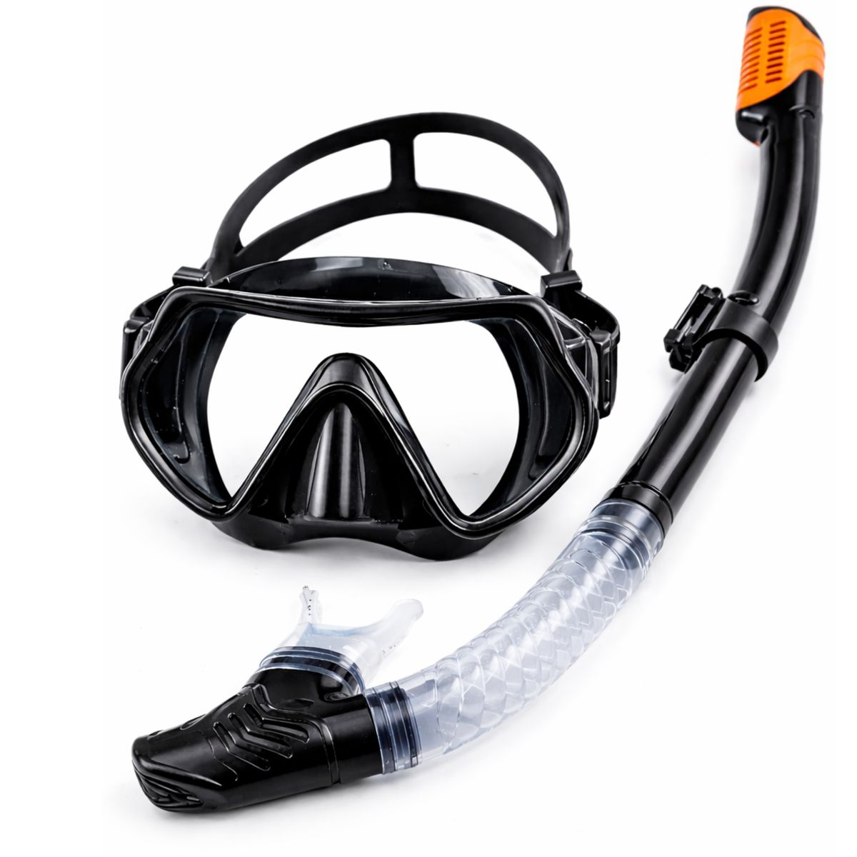 DBLUE - Mascara de Buceo Anti Fugas de Vidrio Templado con Snorkel