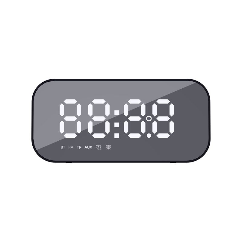 GENERICO - RADIO RELOJ DESPERTADOR BLUETOOTH BATERÍA 6HR LCD LED
