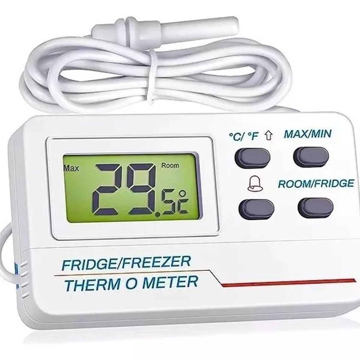 KUANGYE - Termometro Digital Refrigerador Sonda Alarma Max Min C°f°b