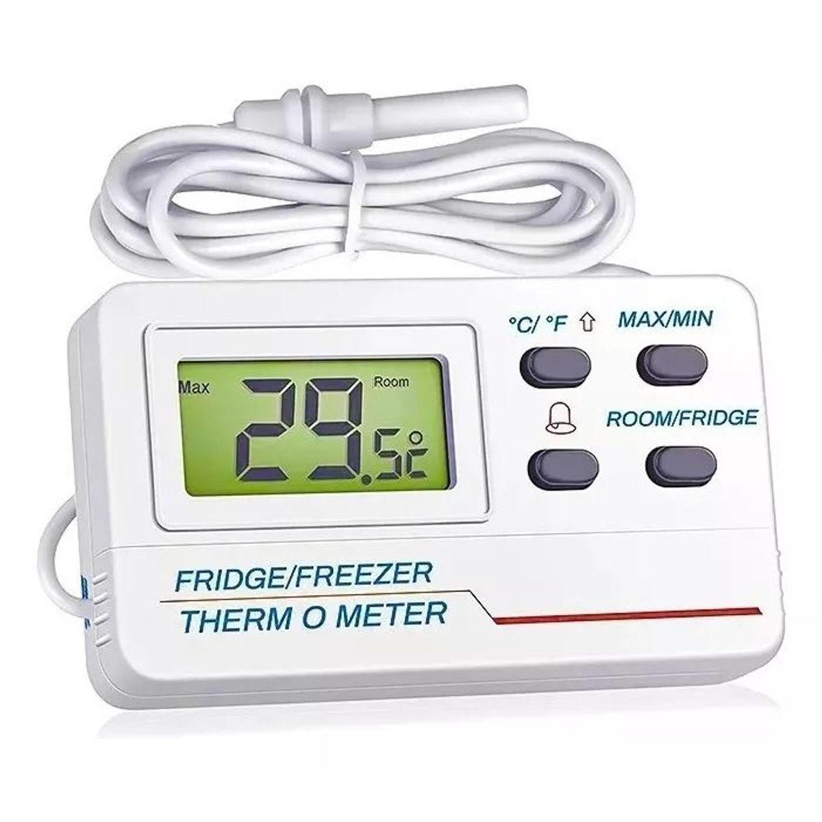 KUANGYE - Termometro Digital Refrigerador Sonda Alarma Max Min C°f°b