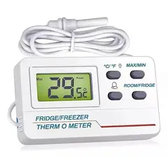 KUANGYE - Termometro Digital Refrigerador Sonda Alarma Max Min C°f°b