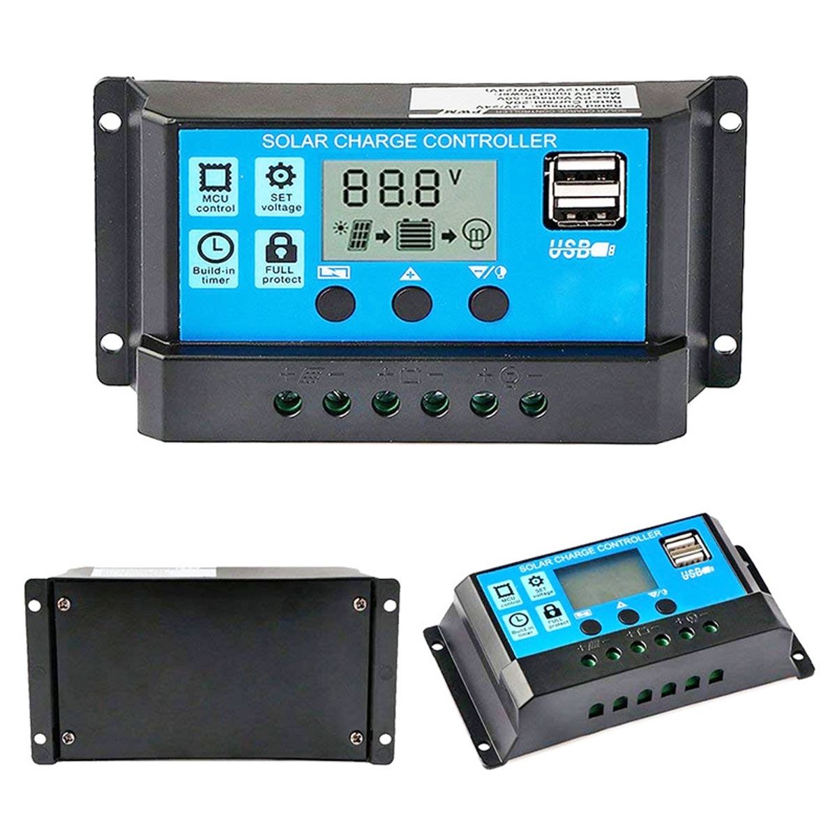 KUANGYE - Regulador Carga Solar Digital 12v 24v 60a 2usb.