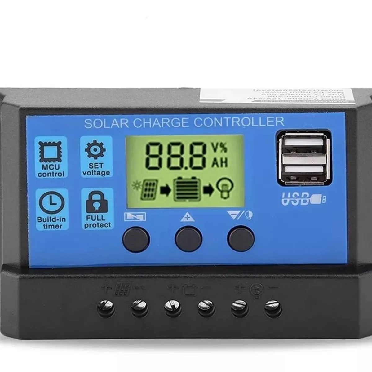 KUANGYE - Regulador Carga Solar Digital 12v 24v 60a 2usb.