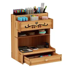 EVERSO - Organizador Escritorio De Madera Oficina y Hogar Con Cajon Multiuso