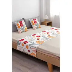 ANGELES DEL HOGAR - Pieceras Bordadas + 2 Fundas De Cojin 2 plazas/King