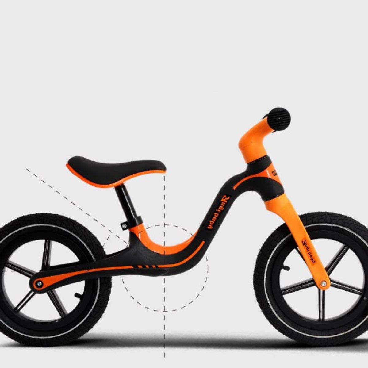 GOLDEN BABY'S - Bicicleta Equilibrio Sin Pedal Llanta Neumático Negro Aro 12