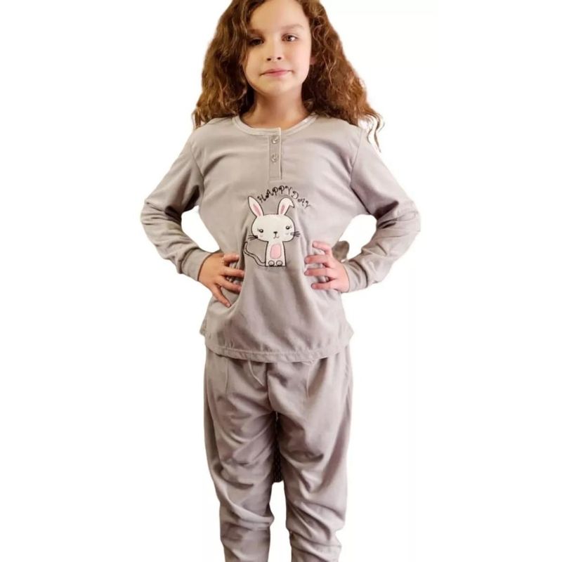 MPROPIA - Pijama Niña Micropolar Conejita Dos Botones 329.-