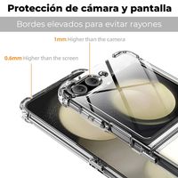 Carcasa para Samsung Z Flip 5 Reforzada Transparente